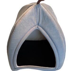 Cozy Gray Pet Cave Tent No Pillow